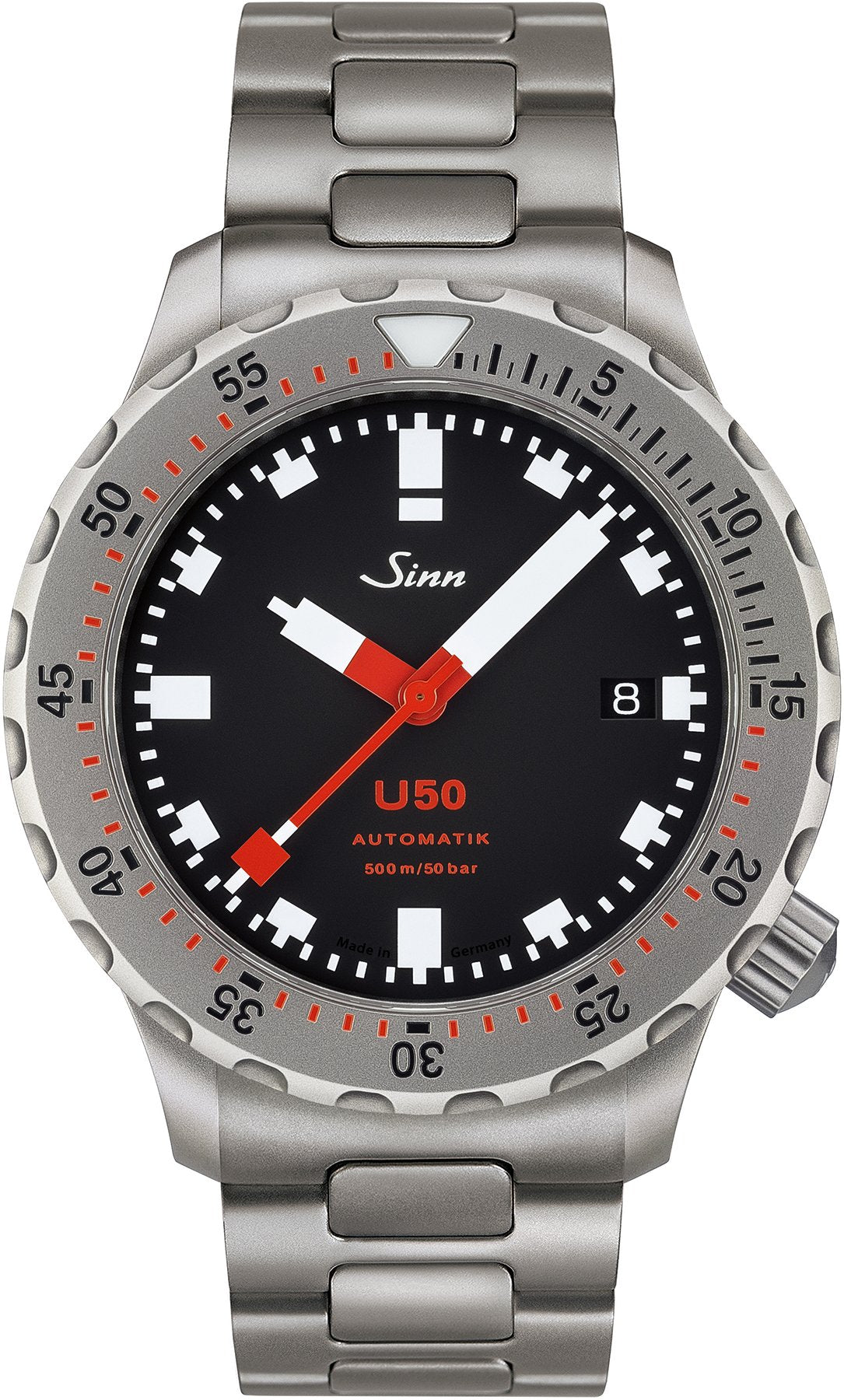 Sinn Watch U50 Tegimented H Link Bracelet - Black