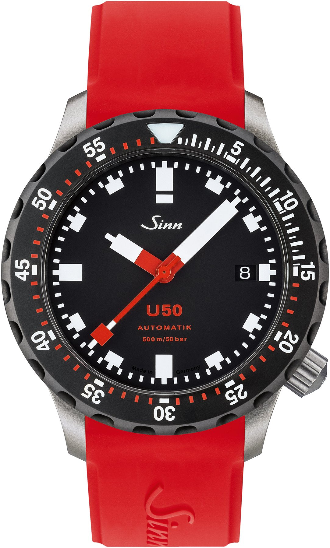 Sinn Watch U50 SDR Silicone Red - Black