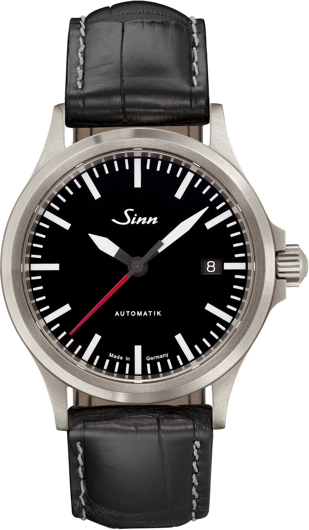 Sinn Watch 556 I RS Leather Black Cowhide Alligator - Black