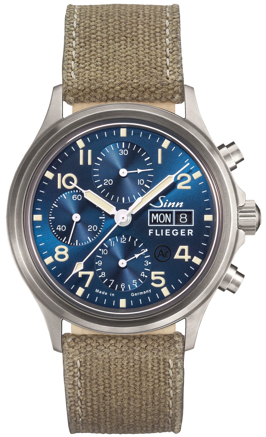 Sinn Watch 358 Sa Pilot B E Canvas Beige - Blue