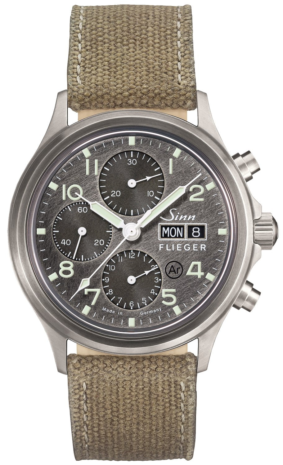 Sinn Watch 358 Sa Pilot DS Canvas Beige - Blue