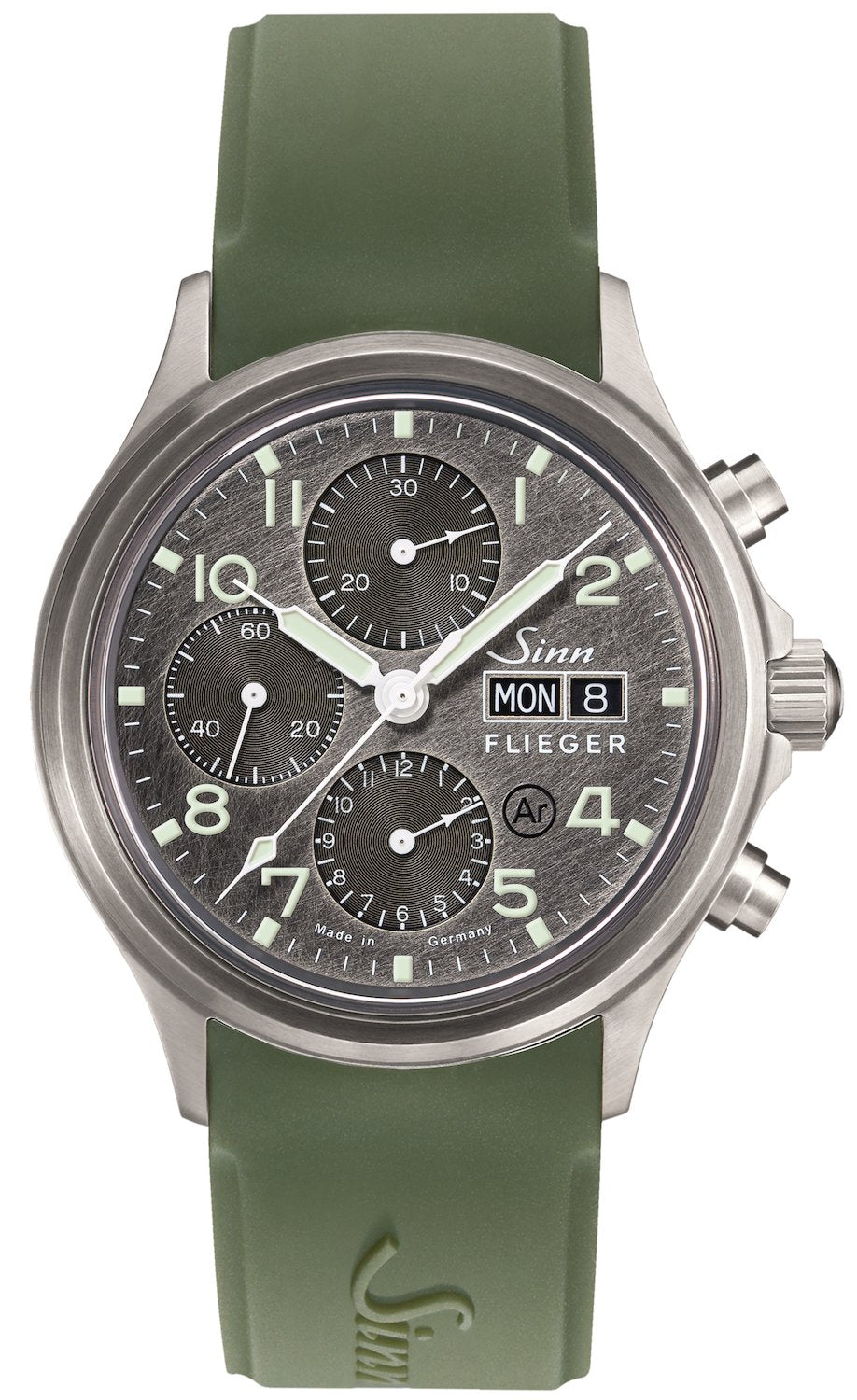 Sinn Watch 358 Sa Pilot DS Silicone Green - Blue