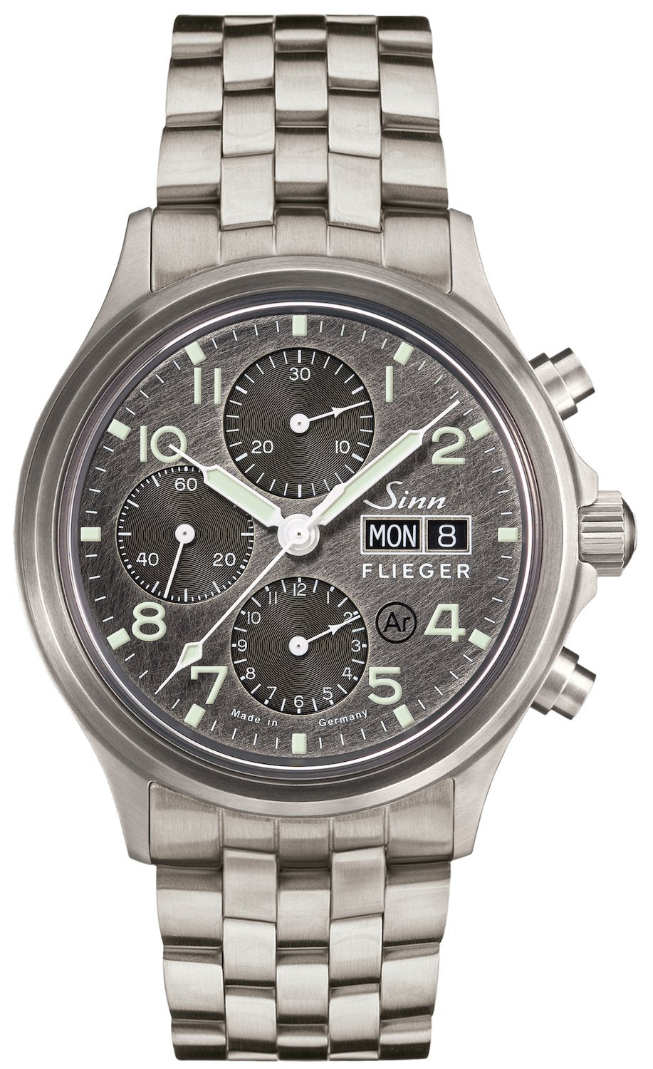 Sinn Watch 358 Sa Pilot DS Fine Link Bracelet - Blue