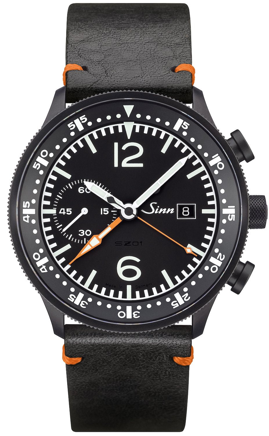 Sinn Watch 717 Leather Black Vintage Cowhide - Black