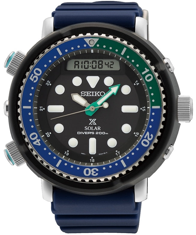 Seiko Watch Prospex Tuna Tropical Lagoon Hybrid Divers Special Edition - Black