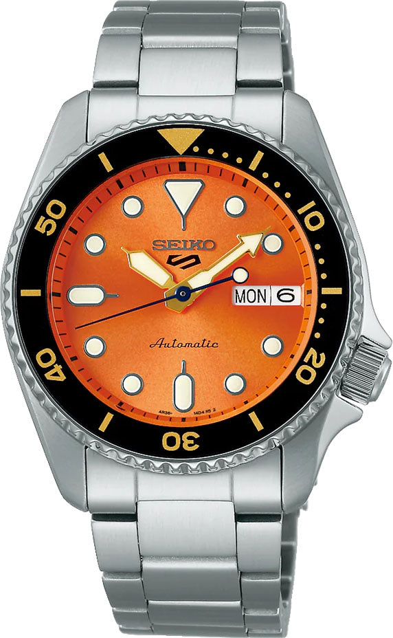 Seiko Watch 5 Sports SKX Midi Orange Mens