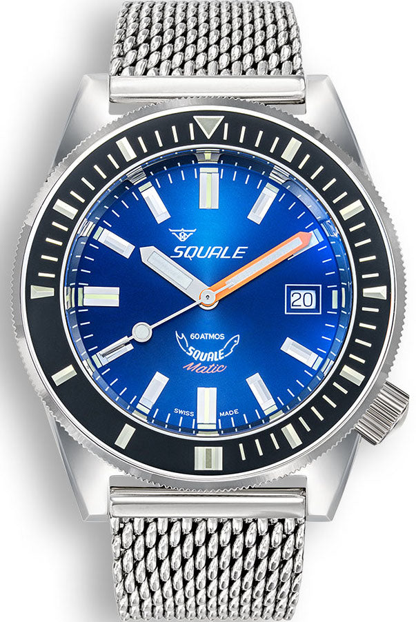 Squale Watch Matic Dark Blue Mesh - Blue