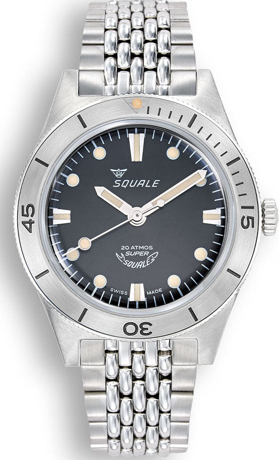 Squale Watch Supersquale Sunray Black Bracelet - Black