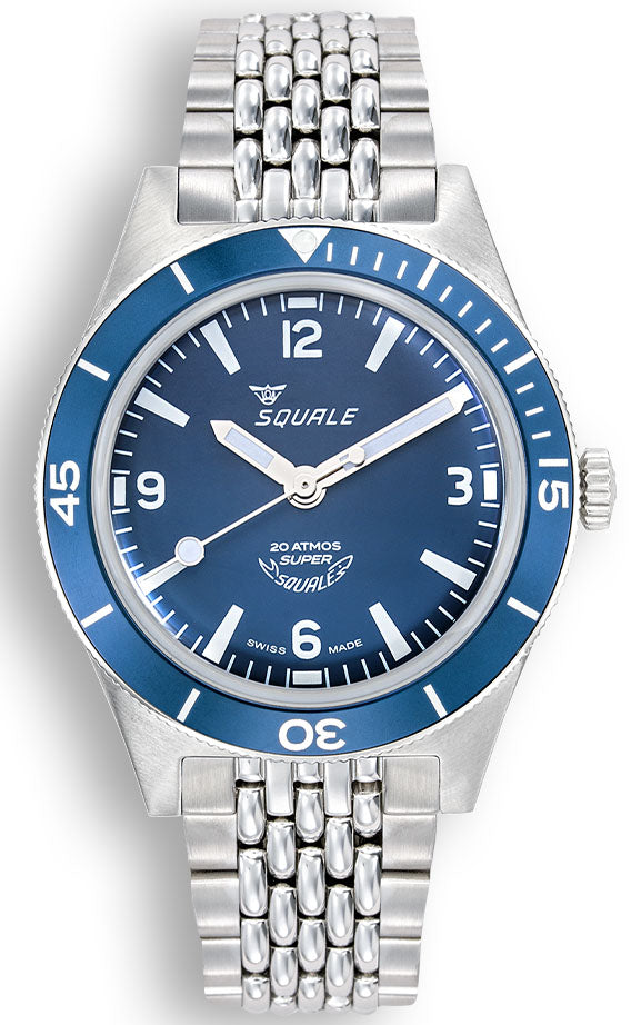 Squale Watch Supersquale Sunray Blue Bracelet - Blue