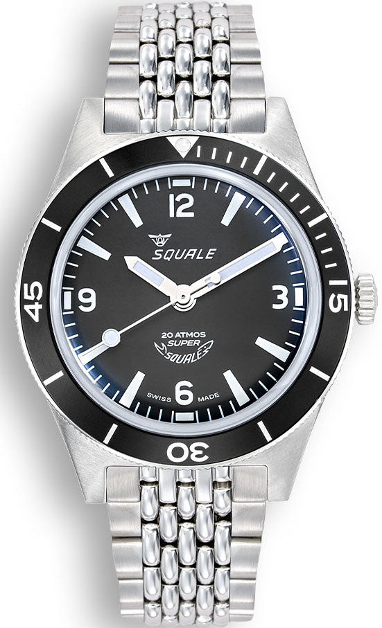 Squale Watch Supersquale Black Bracelet - Black