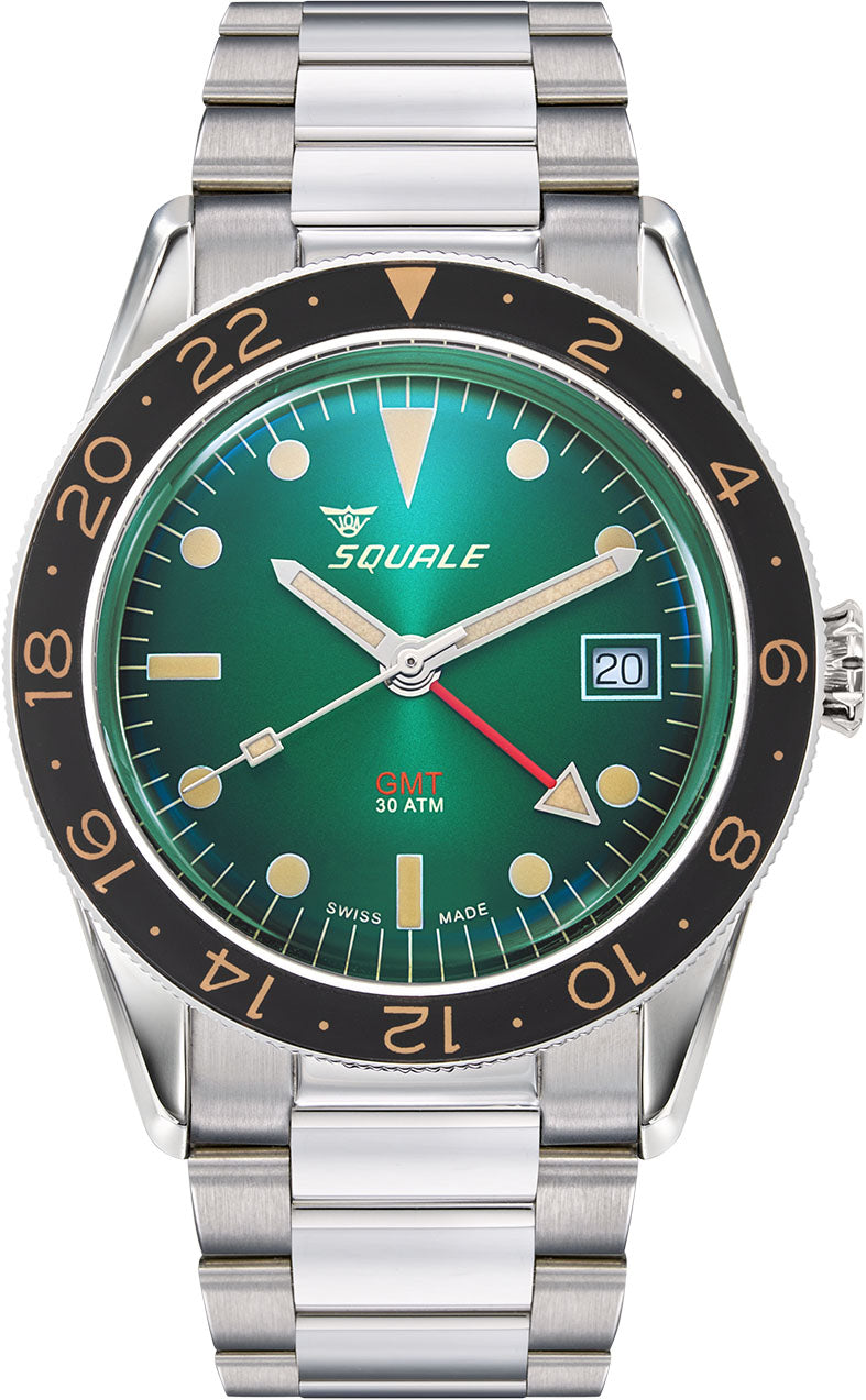 Squale Watch SUB-39 GMT Vintage Green Bracelet