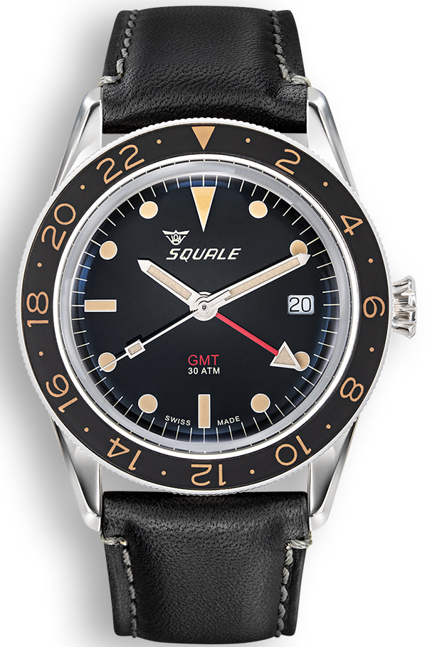 Squale Watch Sub-39 GMT Vintage Black