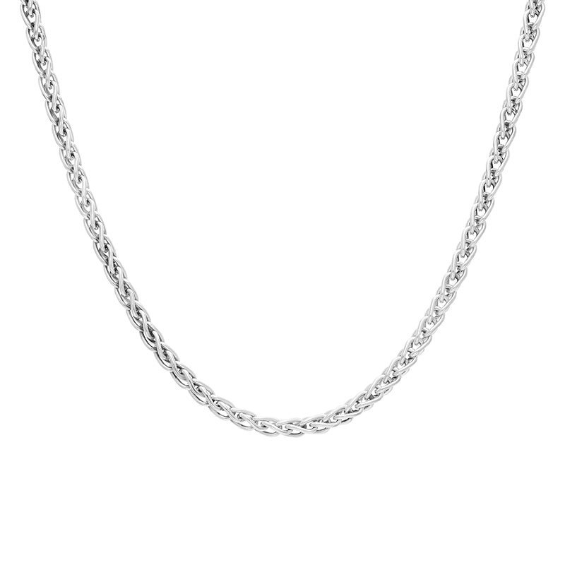 Sterling Silver 20 Inch Large Spiga Chain - Silver