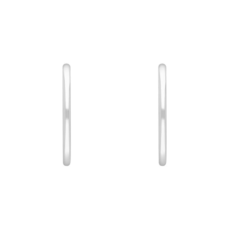 Sterling Silver 24mm Hoop Earrings - Silver