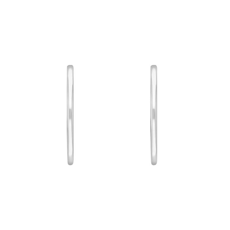 Sterling Silver 30mm Hoop Earrings - Silver