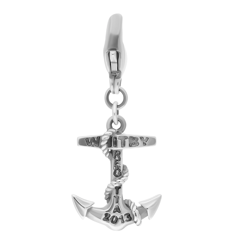 Sterling Silver Whitby Regatta Anchor Charm - Silver