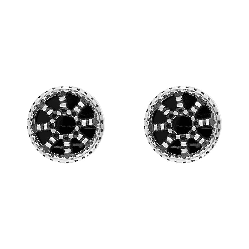 Sterling Silver Portoro Stud Earrings - Silver