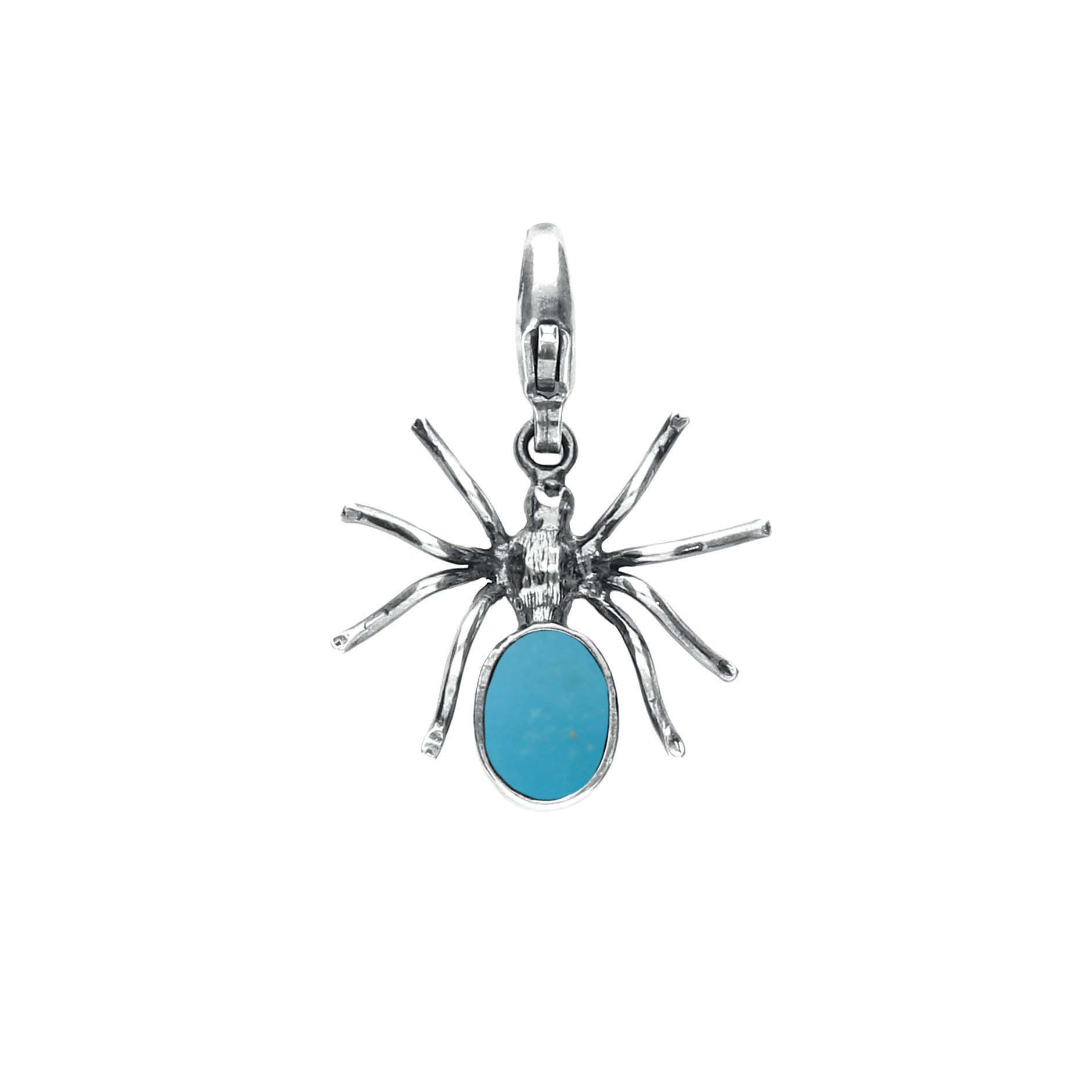 Sterling Silver Turquoise Spider Clip Charm
