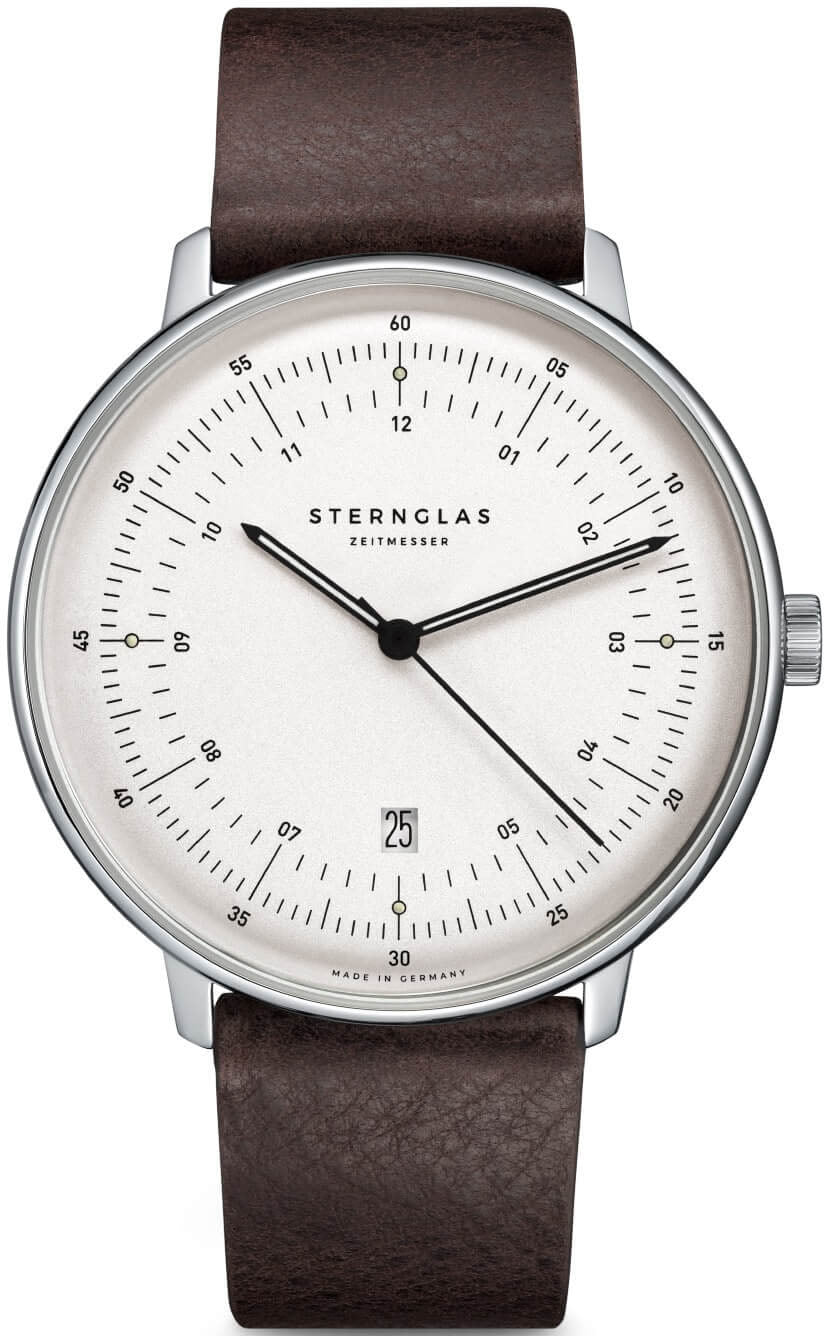Sternglas Watch Hamburg Quartz Leather - Silver
