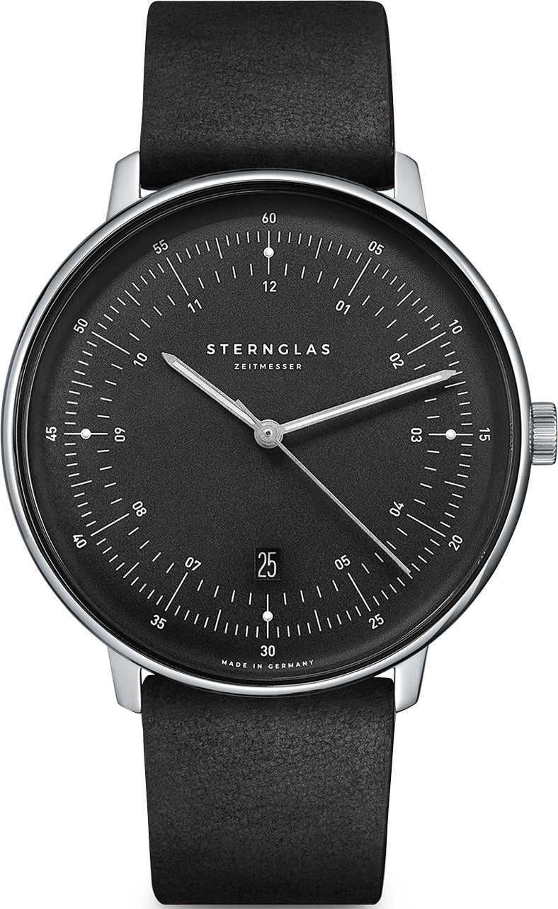 Sternglas Watch Hamburg Quartz Leather - Grey