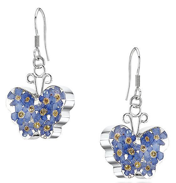 Shrieking Violet Earring Forget Me Not Butterfly Silver - Silver
