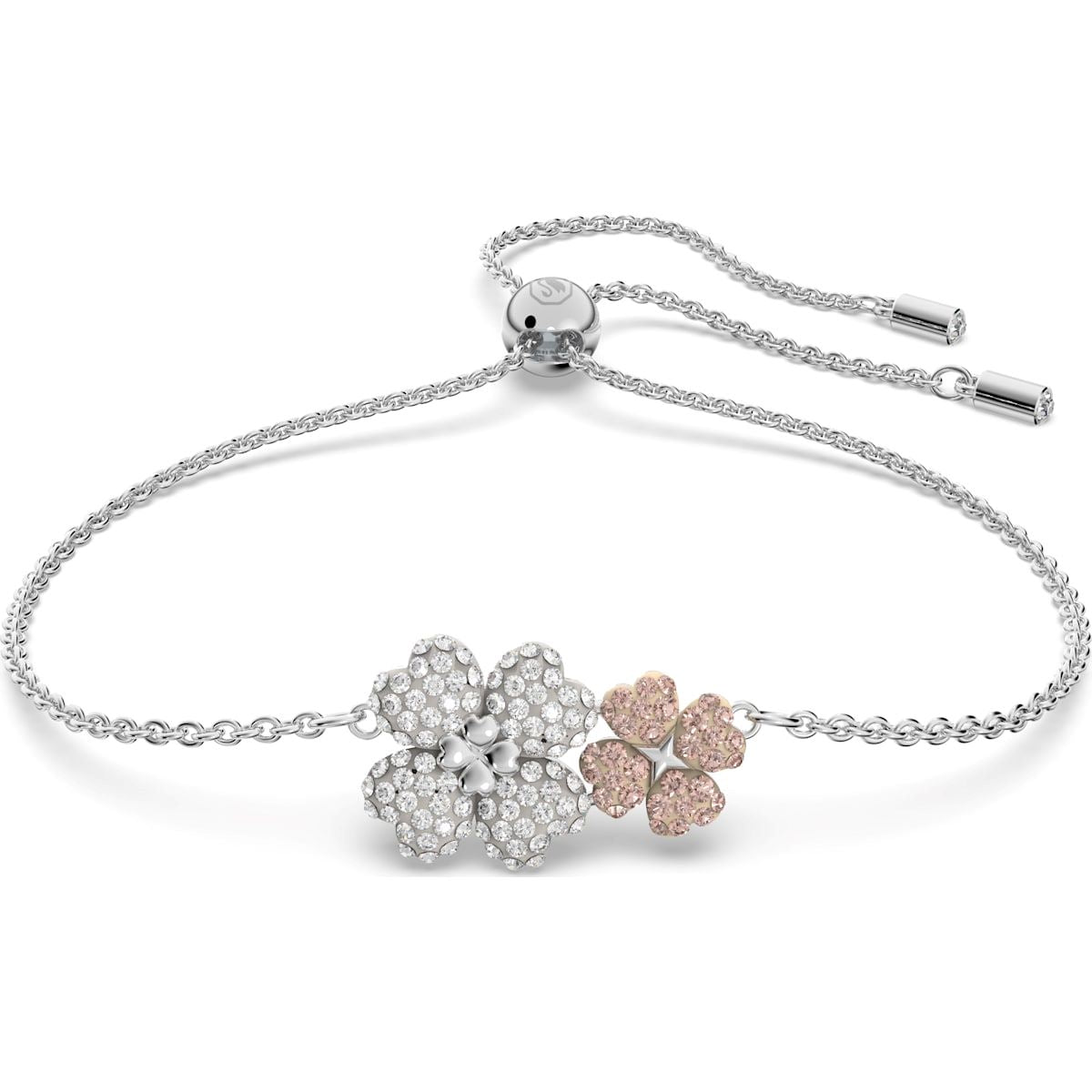 Swarovski Latisha Rhodium Plated Mulitcoloured Crystal Flower Bracelet D - Silver