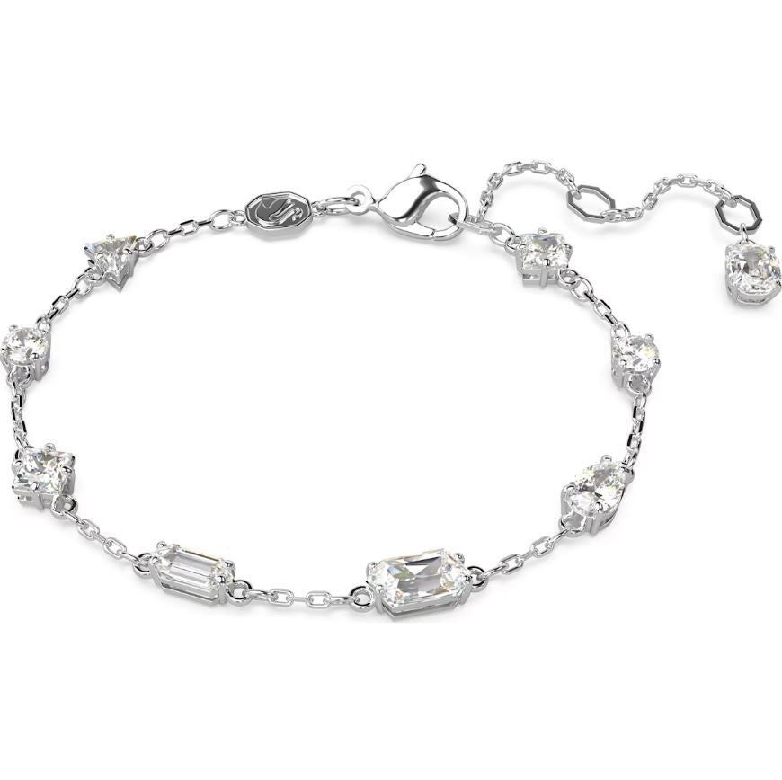 Swarovski Mesmera Rhodium Plated White Crystal Bracelet (M)