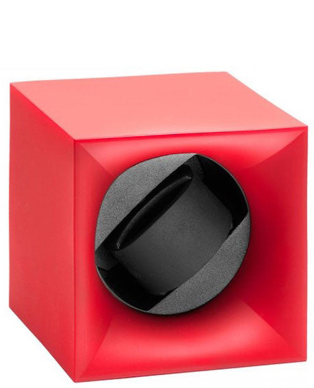 Swiss Kubik Watch Winder Single Startbox Red Soft Touch - Red