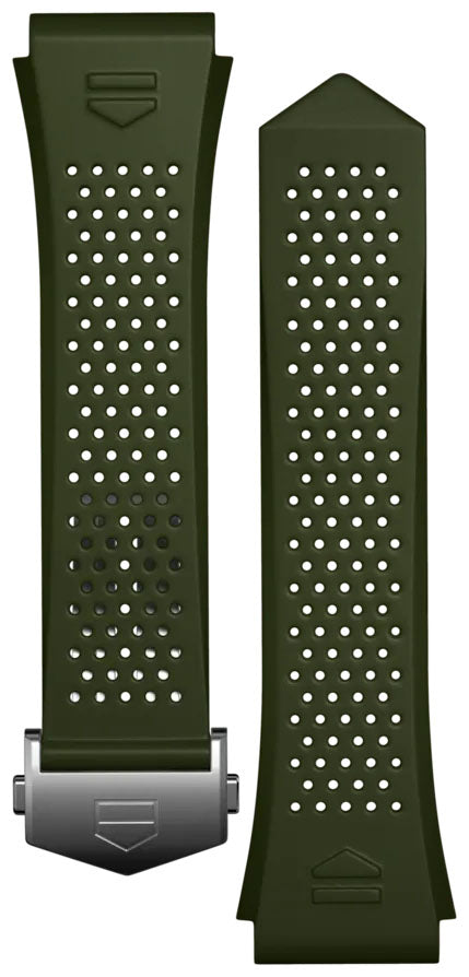 TAG Heuer Strap Rubber Khaki BT6266 - Green