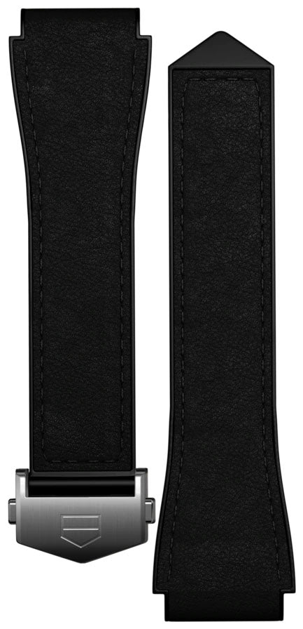 TAG Heuer Strap Bi-Material Leather Black BT6269 - Black