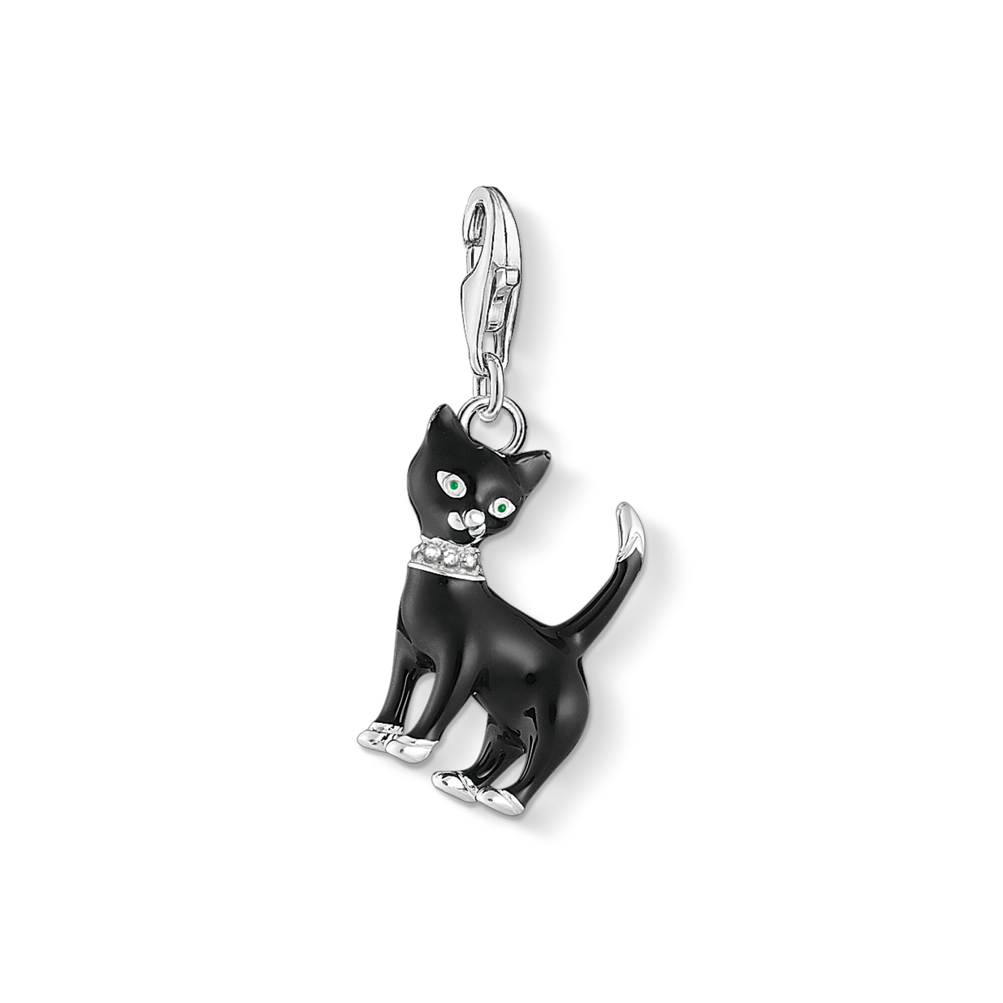 Thomas Sabo Charm Club Sterling Silver Black Cat Collectable Charm - Silver