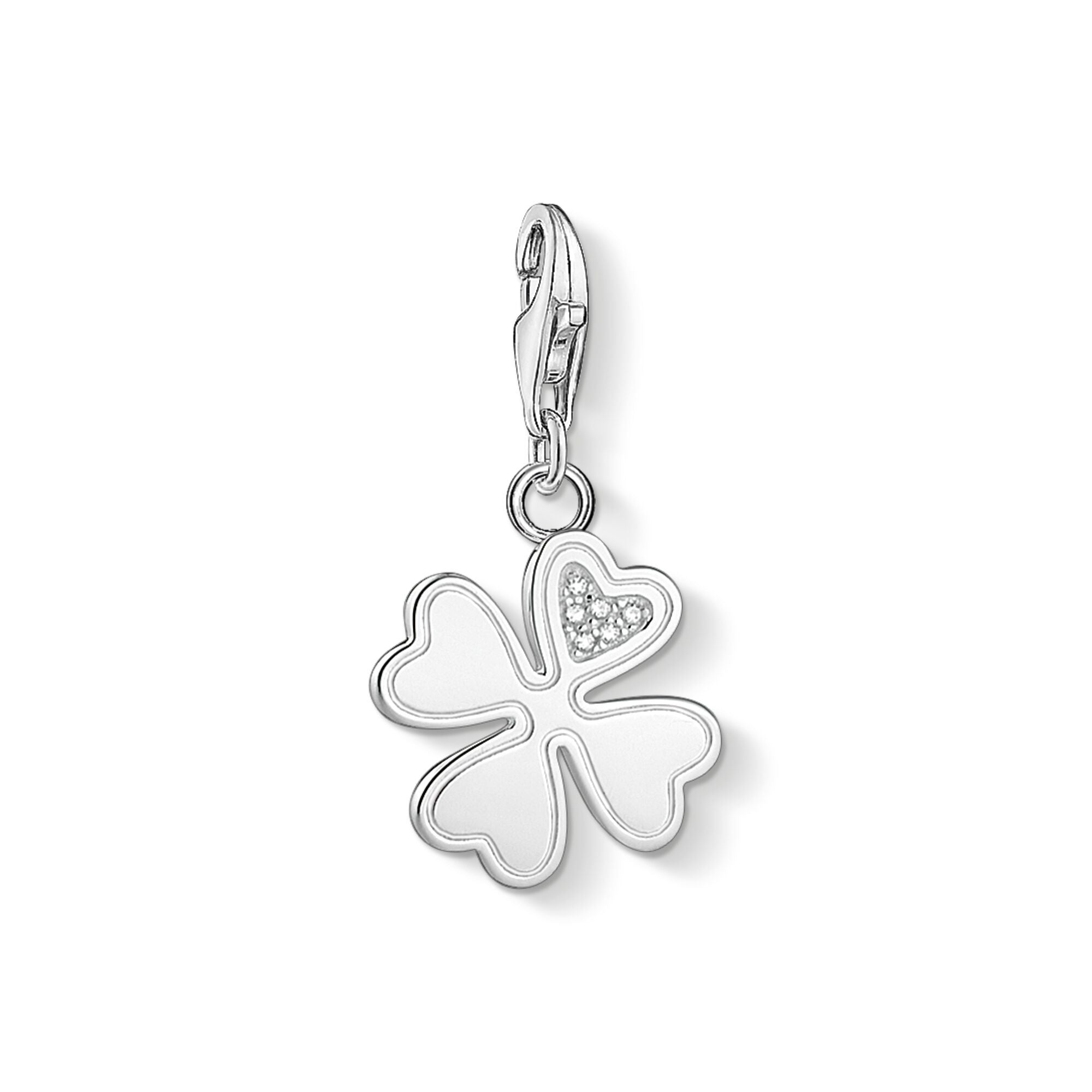 Thomas Sabo Charm Club Sterling Silver Cloverleaf Collectable Charm - Silver