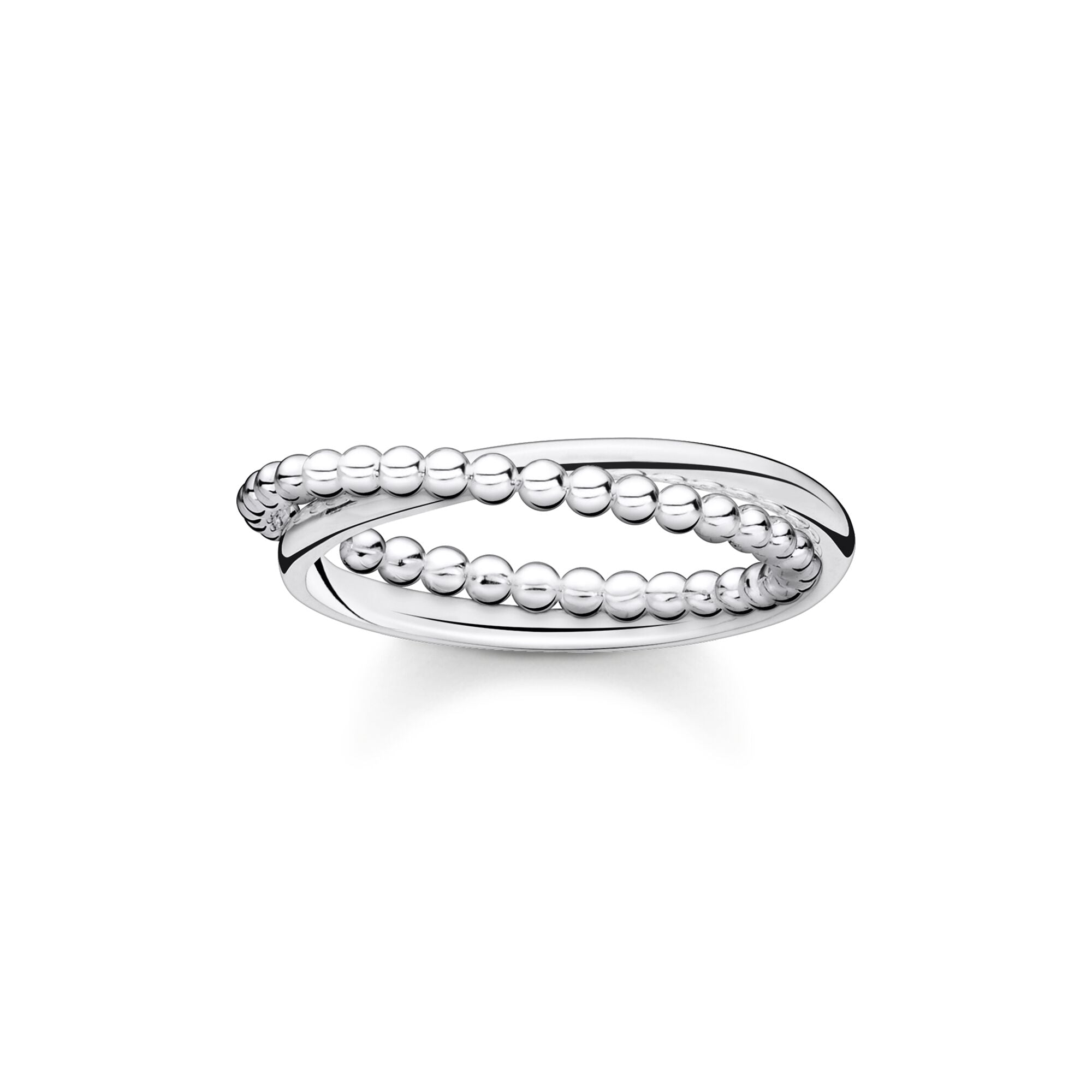 Thomas Sabo Charm Club Sterling Silver Double Dots Ring - 54