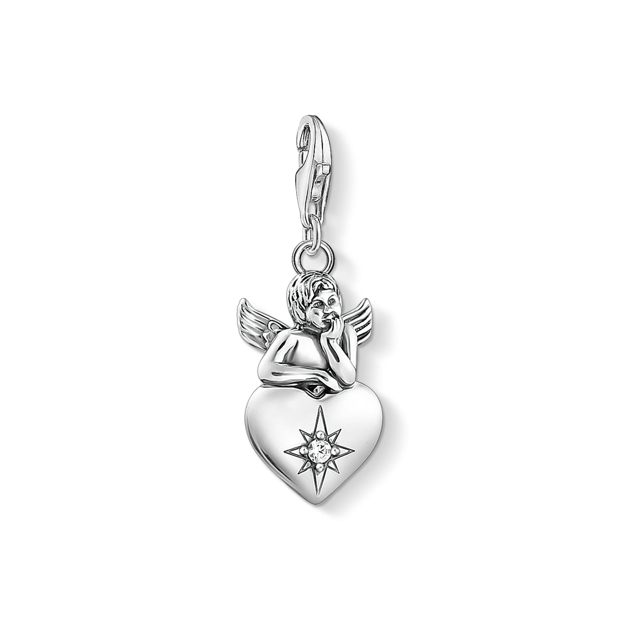 Thomas Sabo Charm Club Sterling Silver Guardian Angel Collectable Charm - Silver