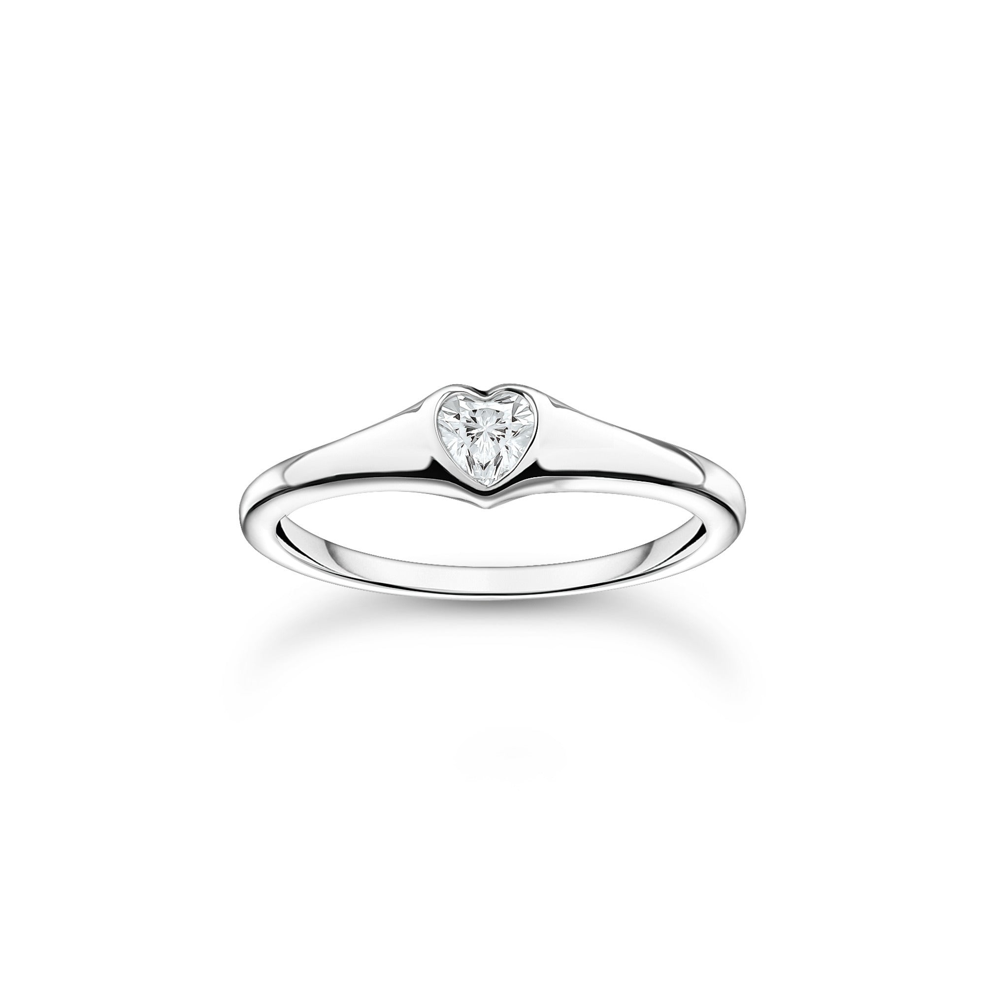 Thomas Sabo Charm Club Sterling Silver Heart Ring - 52