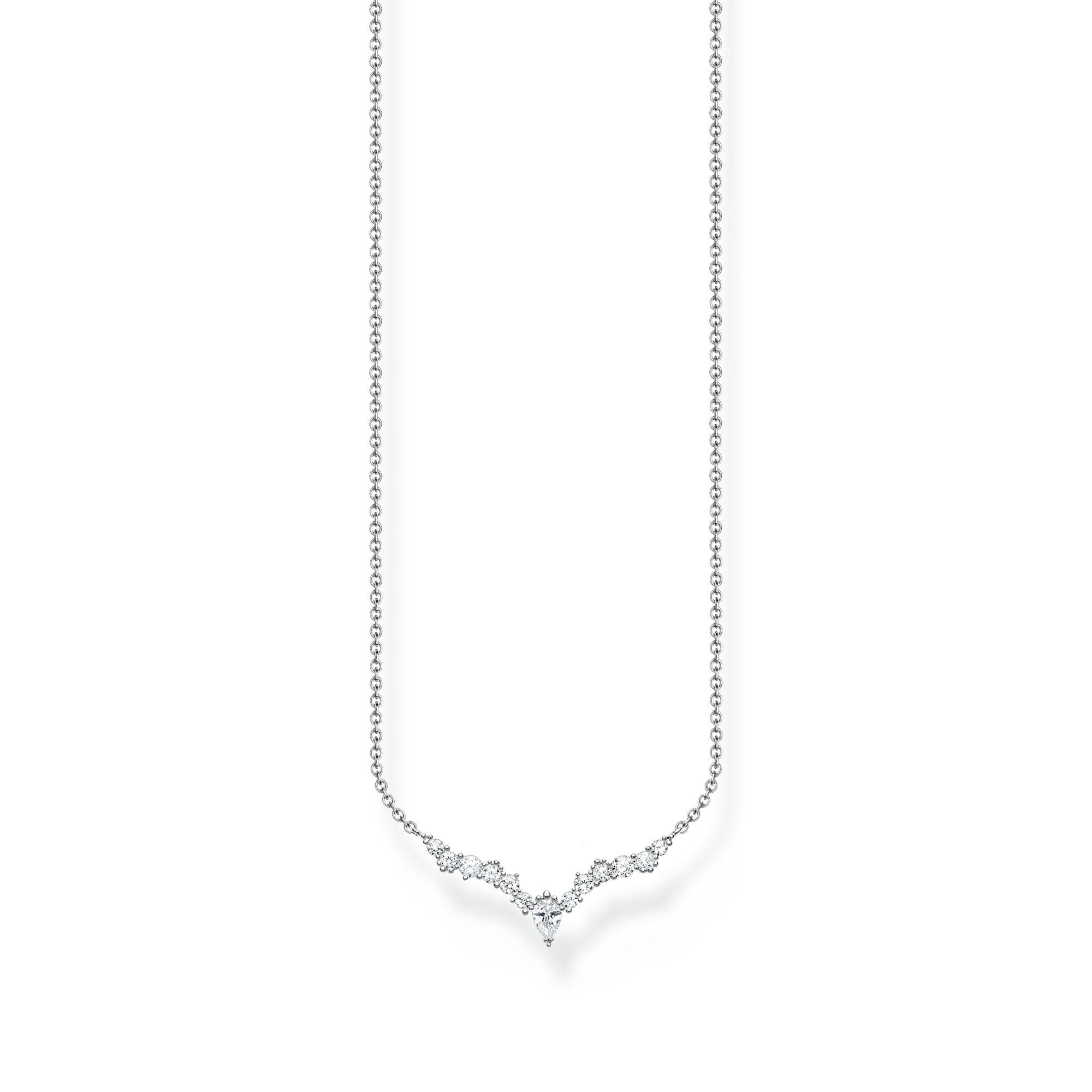 Thomas Sabo Charm Club Sterling Silver Ice Crystals Necklace - Silver