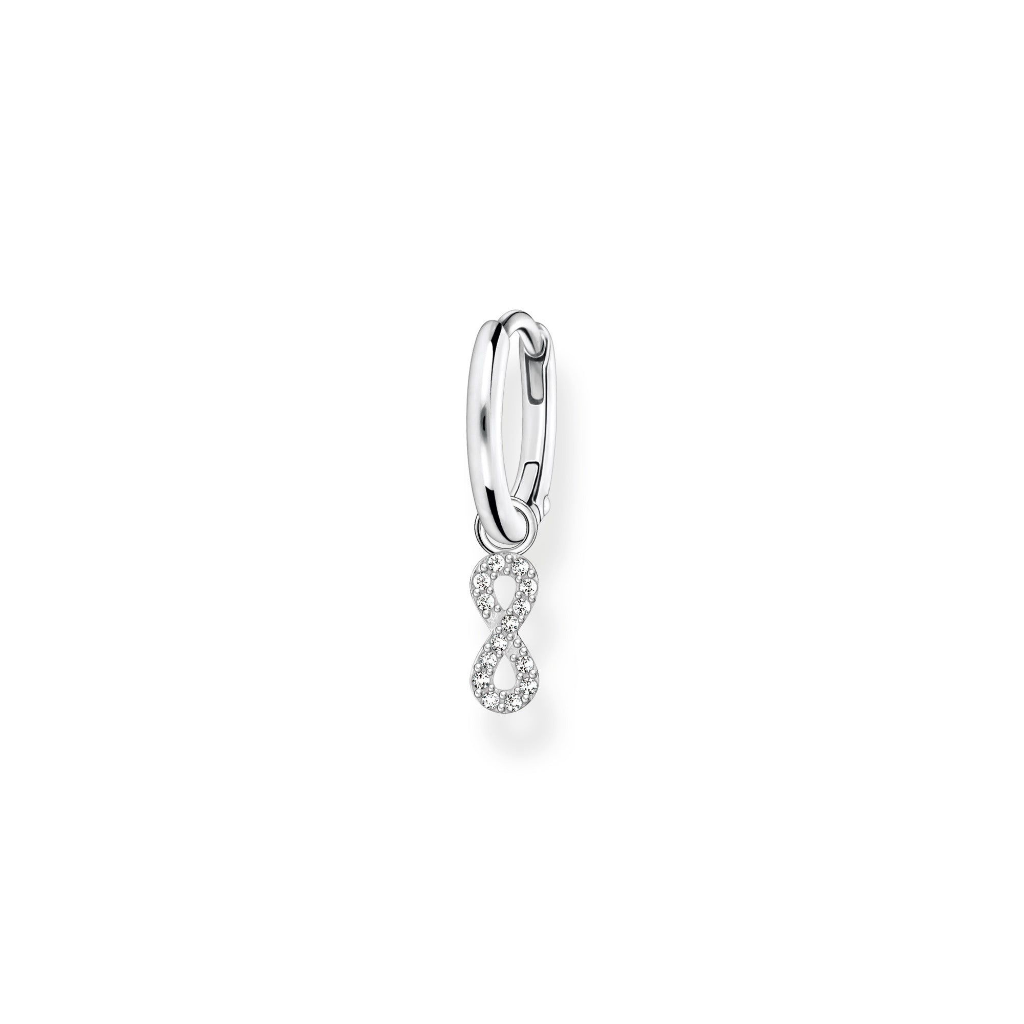 Thomas Sabo Charm Club Sterling Silver Infinity Pendant Hoop Earring - Silver