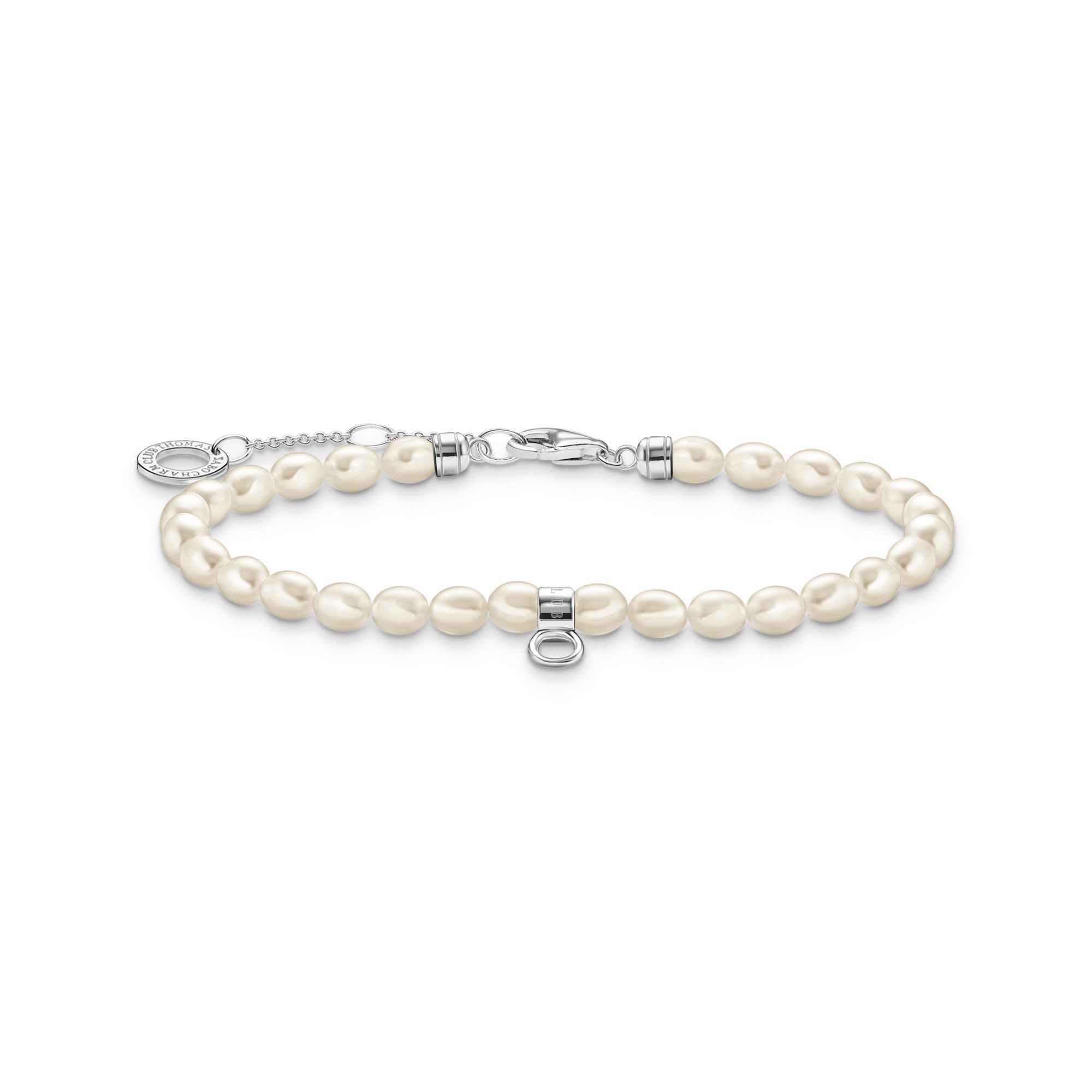 Thomas Sabo Charm Club Sterling Silver Pearls Bracelet - Silver