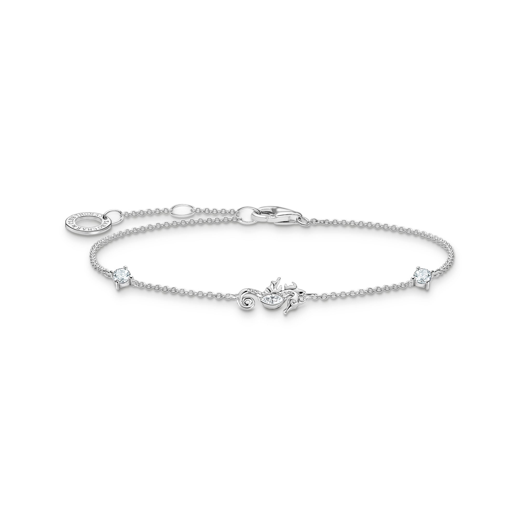 Thomas Sabo Charm Club Sterling Silver Seahorse Bracelet - Silver