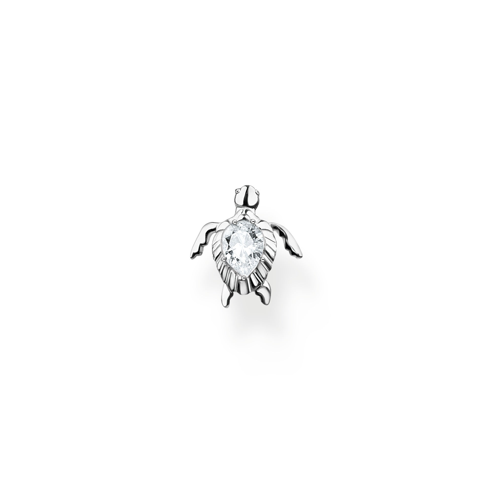 Thomas Sabo Charm Club Sterling Silver Turtle Single Ear Stud - Silver