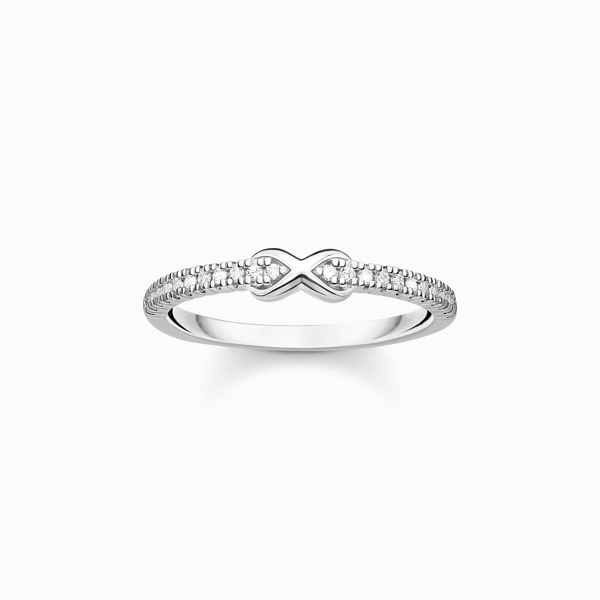 Thomas Sabo Charm Club Sterling Silver White CZ Infinity Ring - 50