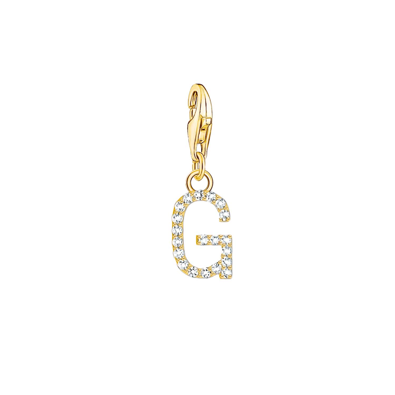Thomas Sabo Charmista Gold Plated Sterling Silver Letter G Charm Pendant