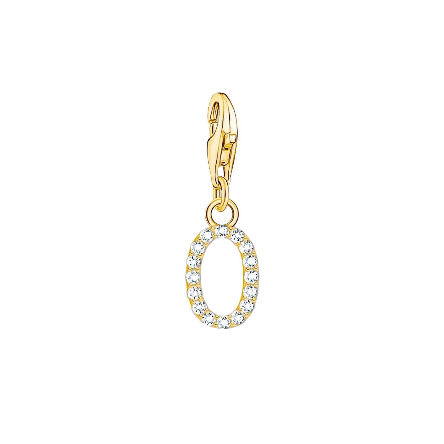 Thomas Sabo Charmista Gold Plated Sterling Silver Letter O Charm Pendant