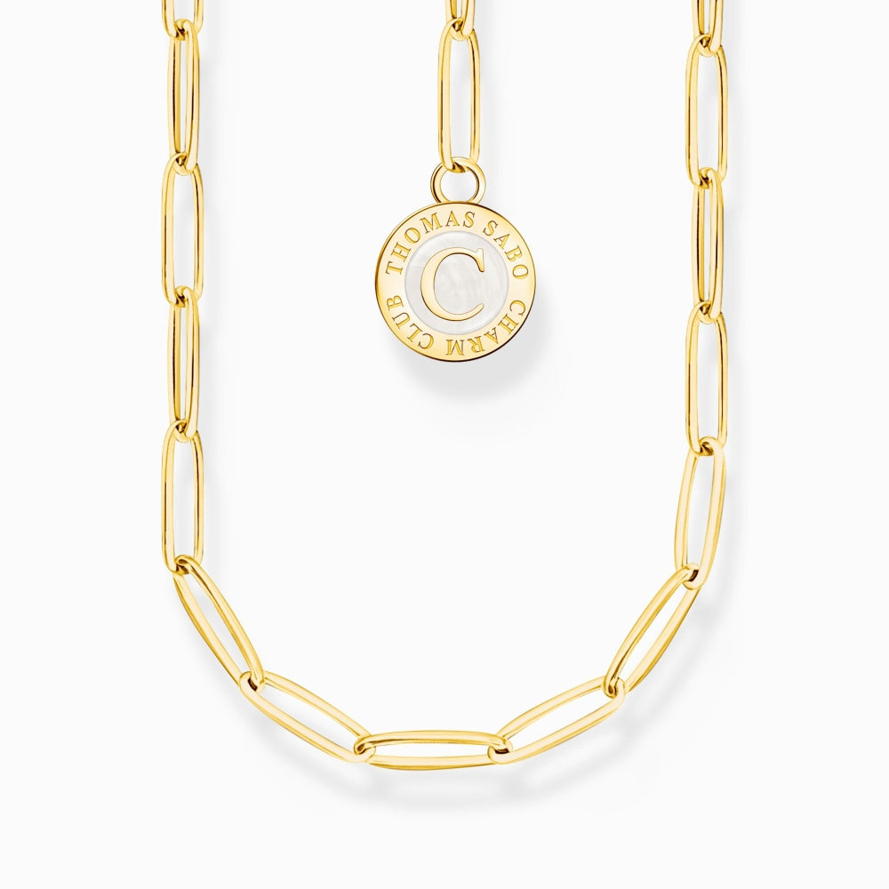 Thomas Sabo Gold Plated Sterling Silver Charmista Member Charm Necklace with Coin - 70cm