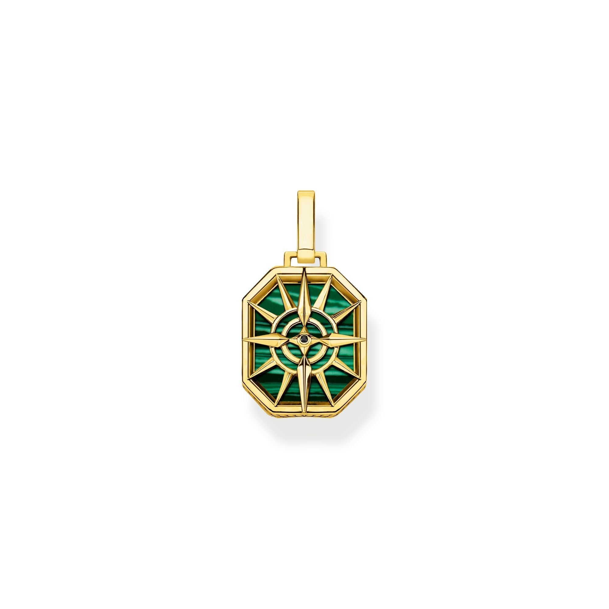 Thomas Sabo Gold Plated Sterling Silver Small Compass Star Pendant - Gold