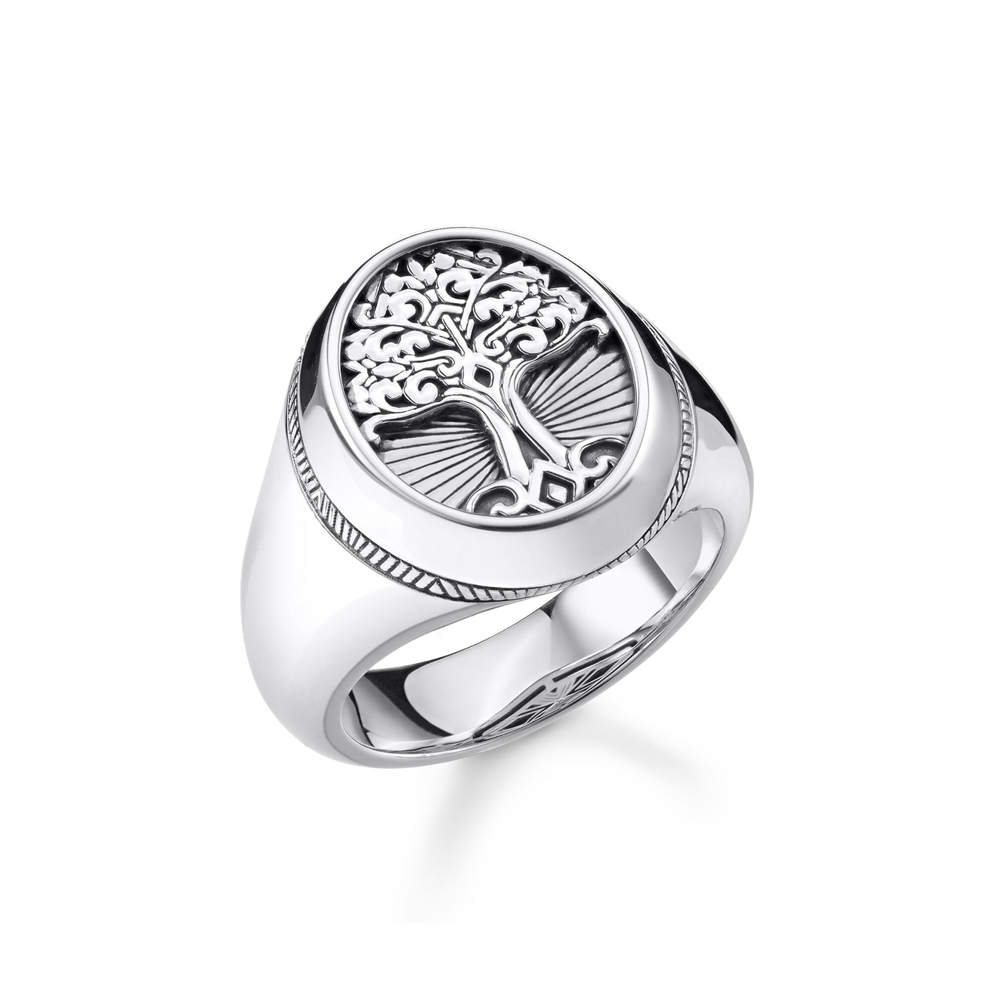 Thomas Sabo Rebel At Heart Sterling Silver Tree Of Life Signet Ring - 50