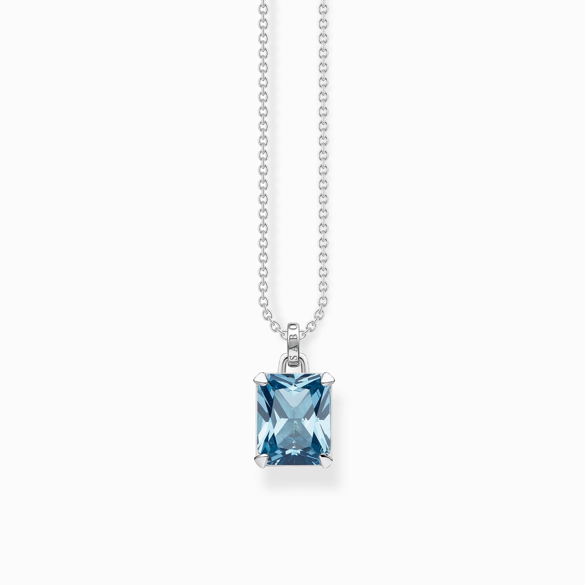 Thomas Sabo Sterling Silver Blue Stone Necklace - Silver