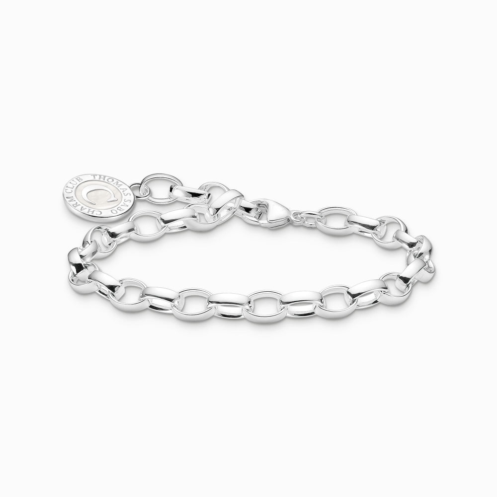 Thomas Sabo Sterling Silver Charmista Member Charm Bracelet with White Coin - 19cm