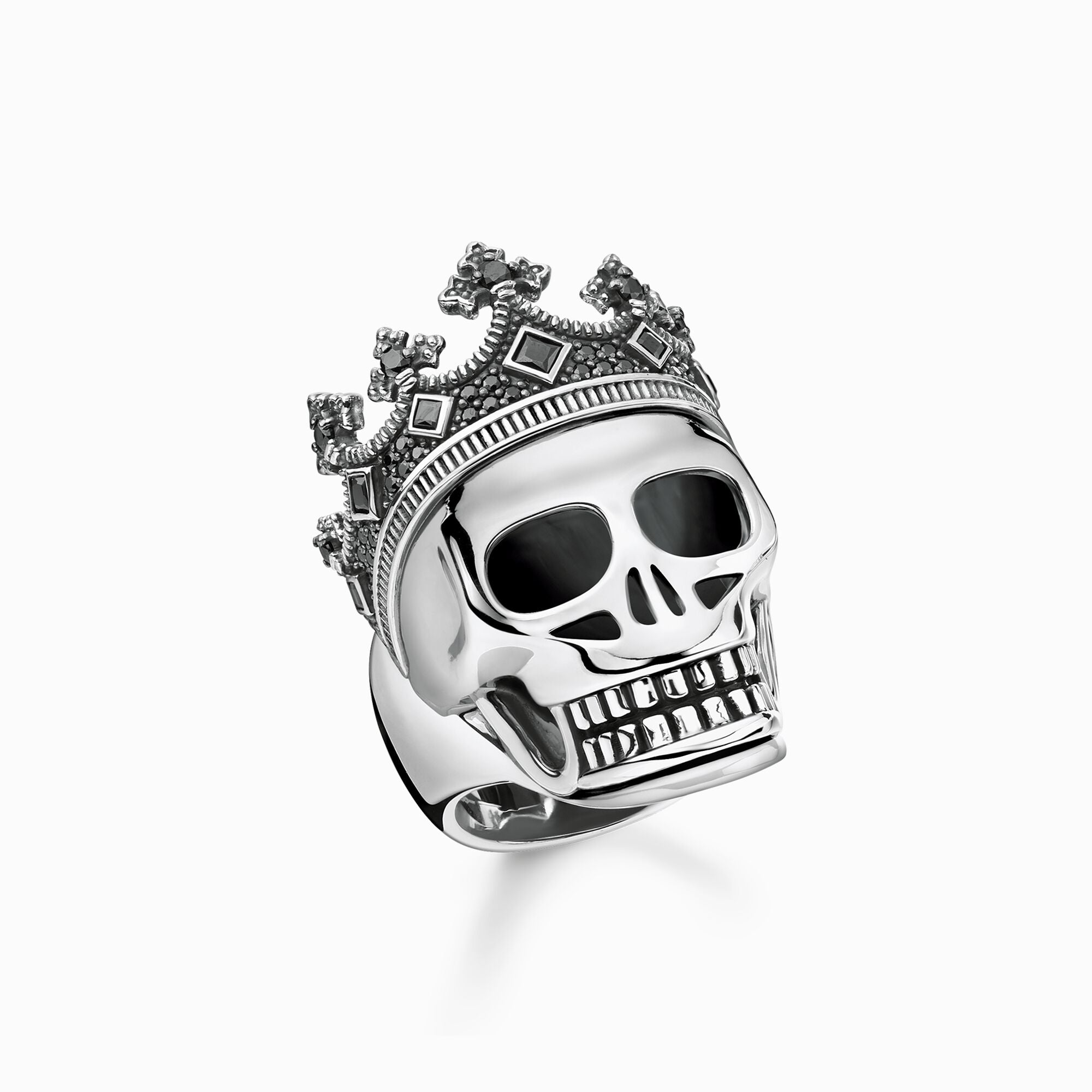 Thomas Sabo Sterling Silver Skull Crown Ring - 56