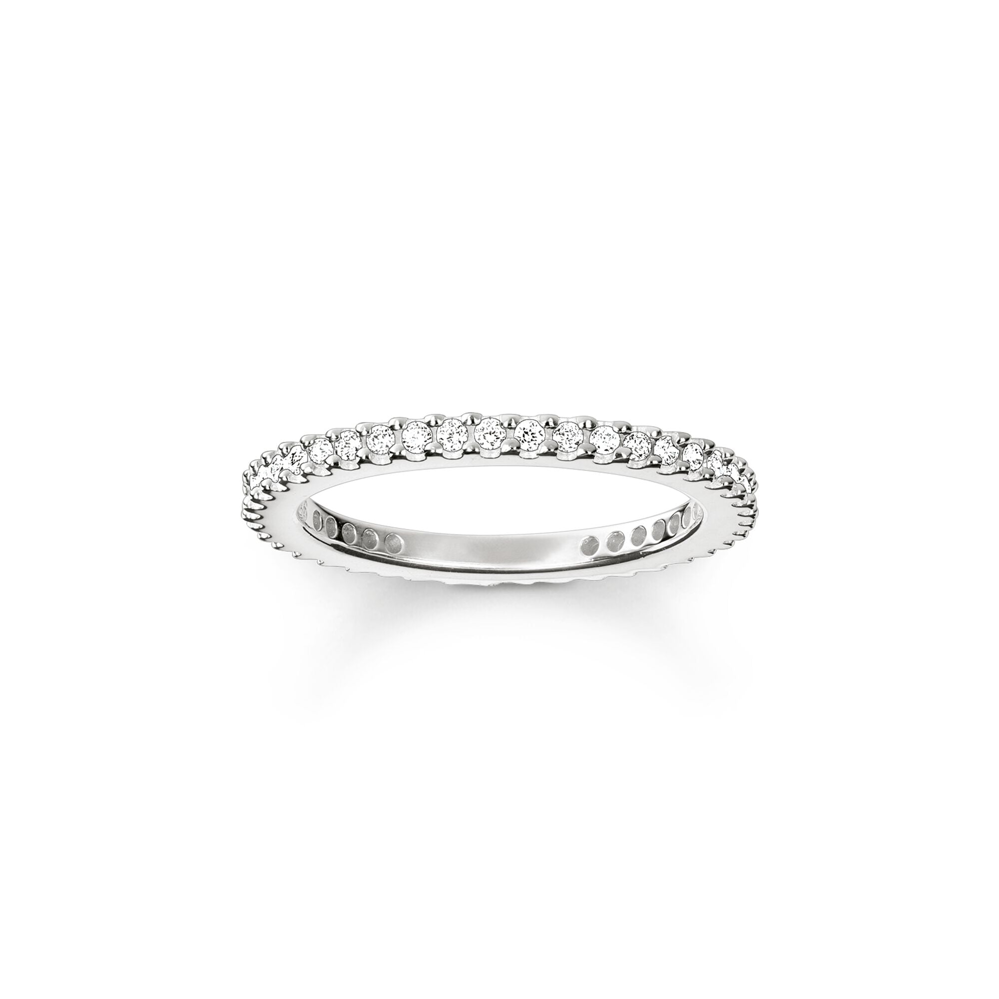 Thomas Sabo Sterling Silver White CZ Pave Eternity Ring - 58